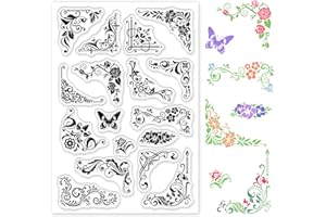 GLOBLELAND - Sello de silicona con sello de silicona, sello transparente, sello de silicona, hojas de sellos para álbumes de recortes y álbumes de recortes decorativos