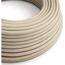 Creative Cables Textilkabel Vertigo – Stylisches Lampenkabel In Schwarz Mit Goldfaden