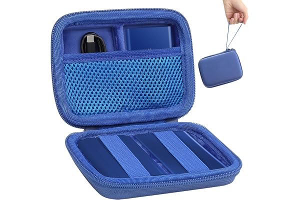 Aenllosi Housse Etui Sacoche pour Samsung T7/T7 Shield/T7 Touch/T9 Portable Externe SSD (Bleu)