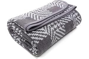 ACUSHLA Merino Wool Blanket - Warm, Thick, Washable, 87" X 63" Large Throw Blanket for Couch,Bed, Travel,Outdoors,Camping Blankets-Super Soft Wool Blanket - Houndstooth Grey