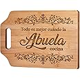 Tagliere In Bamb&ugrave; Inciso Per Suocera - Regalo Compleanno/Natale, "Tutto &egrave; Migliore Quando Mia Suocera Cucina"