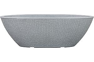 ‎SCHEURICH Scheurich Barceo Jardiniere 60, Pflanzschale/Blumentopf/Pflanzenschale, oval, hergestellt mit recyceltem Kunststoff, 10 Jahre Garantie, für den Außenbereich