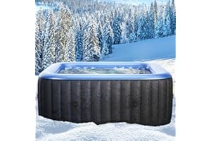 BRAST Whirlpool aufblasbar MSpa | 4-8 Personen | viele Modelle rund und eckig | Ø 125-224cm | In-Outdoor Pool | bis zu 144 Massagedüsen | inkl. Aufblasfunktion Abdeckung Timer Heizung | Tekapo4