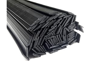 AZ-REPTEC Alambre de soldadura de plástico ABS 8x1mm Plano Negro 25 barra