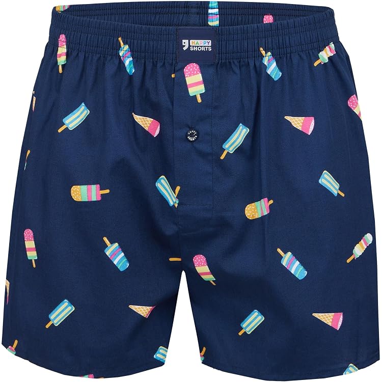 Happy Shorts Herren-Boxershorts Mit Lustigem Enten-Motiv – Bequeme Webboxer Aus 100% Baumwolle