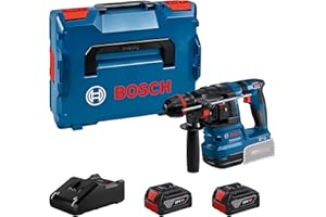 Bosch Professional 18V System perforateur sans-fil GBH 18V-22 X (avec 2 batteries GBA 4.0Ah, chargeur GAL 18V-40, L-BOXX 136)