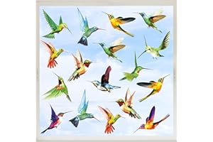 KAIRNE 24 Pezzi Prevenire l'Uccello Scioperi sul Vetro della Finestra Adesivi per Colibrì Non Adesivi in Vinile,Adesivi per Finestra Colibrì,Rimovibile Animale Adesivi da Parete per Porte Vetro Del Soggiorn