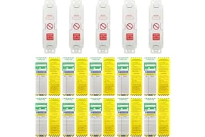 COUDUAN Ladder Tags - 5 Holders and 10 Ladder Inspection Tag Inserts, Ladder Inspection Tag,Safety Protect for Indoor & Outdoor