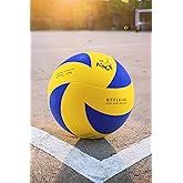 Voleybol Topu Lamineli Beton Zemin Soft Touch İ&ccedil;-Dış Mekana Uygun 8 Panel Sarı-Mavi 280 Gram