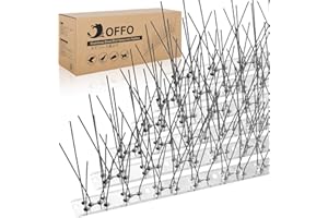 OFFO Pinchos Antipalomas,Pinchos para Palomas de Premontados 78cm,Pinchos Palomas Exterior Resistente para Balcones,techos,Jardines o barreras privadas,Antipalomas Plateado