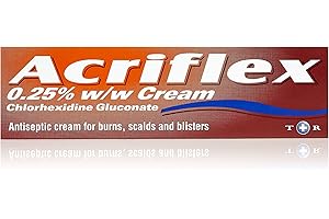 Acriflex Antiseptic Burns Cream, Effective Relief from Minor Burns and Scalds, Scratches, Cuts, Abrasions, Sunburn Blisters and Infected Cracked Skin, Non-Sticky, 1 x 30g