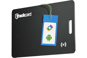 TRACKCARD® One für Android Tracker Karte für Deine Geldbörse, Ultradünn, Kabellos Wiederaufladbar & Alarm, Kompatibel mit Google Find My & Find Hub (nur Android) Smart GPS Tracker Android Tag