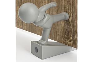 OMOOJEE Uroczy ogranicznik drzwi, dekoracyjny i wytrzymały, dekoracyjny ogranicznik drzwi Buddy, dolny klin przedni odpowiedni do większej liczby drzwi (szary, 1 szt.)