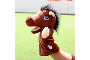 LOMTRATS Marionnettes à main contenant loups, tigres, lions, singes et bouches mobiles, parfaites pour raconter des histoires, enseigner et cadeau d'anniversaire