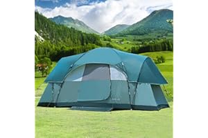 DANCOOM Tentes pour le camping familial, la randonnée et la randonnée - 4 personnes/6 personnes/8 personnes/10 personnes - Tente dôme avec équipement de tente inclus - Loft pour accessoires d'extérieur