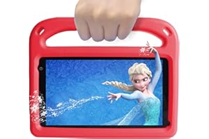 GOODTEL Tablet para Niños 7 Pulgadas Android Tableta con 32GB ROM (TF 1TB), WiFi, Bluetooth, GPS, GMS Certified, Pantalla IPS HD, Doble Cámara, Control Parental, Tablet Infantil con Funda EVA (Rojo)