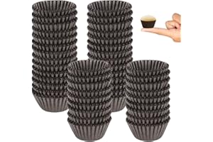 Dreamtop 900 Pezzi Pirottini per Muffin Carta, Mini Pirottini per Confetti Per Cupcake, Muffin, Caramelle e Cioccolato (Marrón)