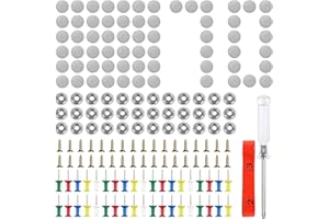 Acsatont 70 PCS Kit Riparazione Cielo Auto, Vite per Riparazione Tetto Auto, Riparazione Automobilistica Rivetti Pulsante, Tappezzeria Auto Puntine Per Cielo Auto (70)