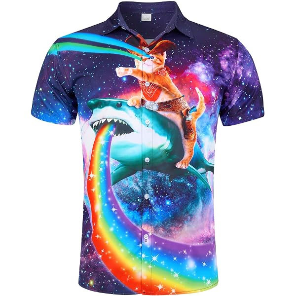 Chemise Hawaienne Homme Humour - Chemise Funky 3D Imprimée Pour Plage Et Soirées Déjantées