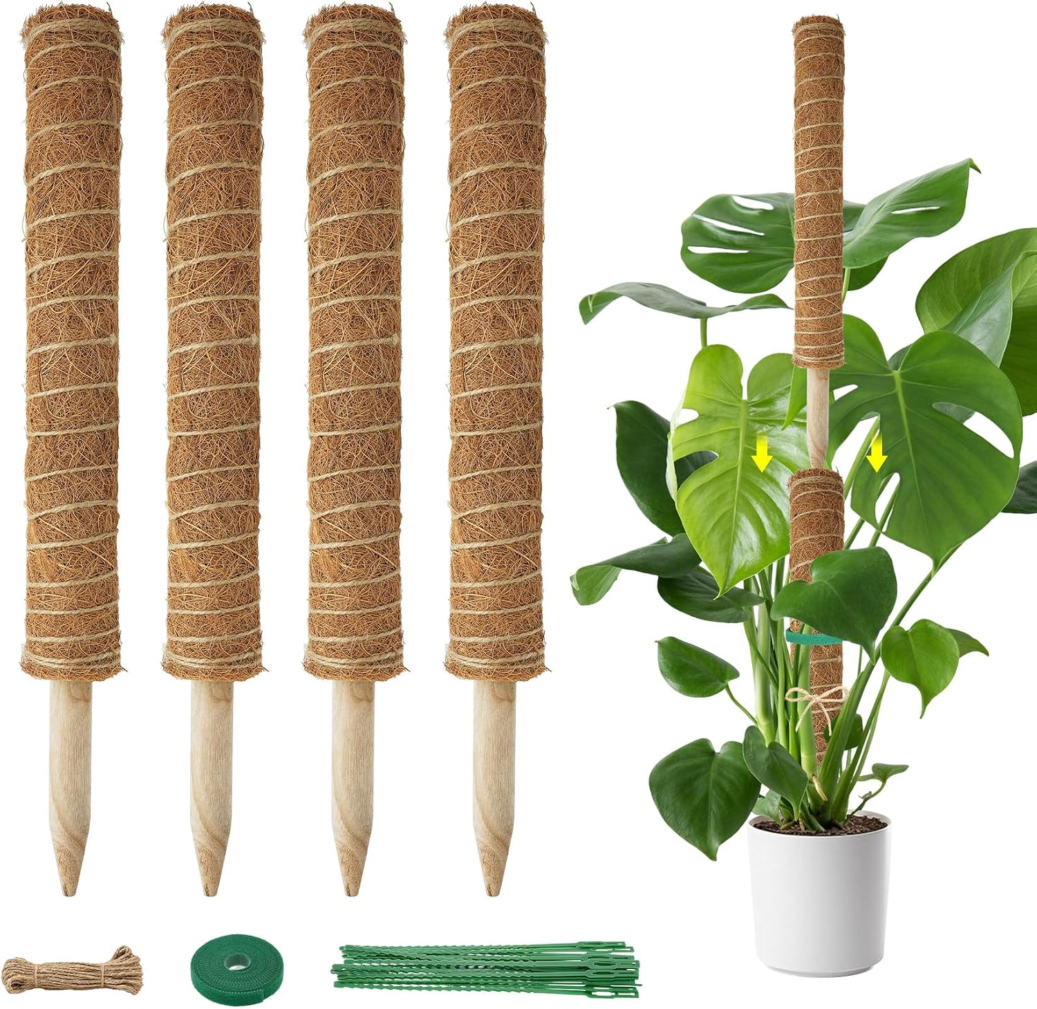 Faut-il Acheter le 4 stjälkar av mossor för monstera utdragbar r (Sélection) ? Notre Avis