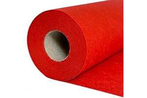‎NATUARTE NATUARTE, Tischdeckenrolle, 1.20 m x 25 m, Stoffähnliches Vlies Tischdecke, Einweg Tischdecke Rolle, Tischdecke Für Feier Geburtstag Party Veranstaltungen, Farbe Rot 1.20x25m