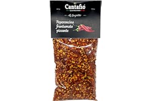 Cantafio Gourmet Peperoncino piccante frantumato a scaglie in busta 100g | Spezie essiccate