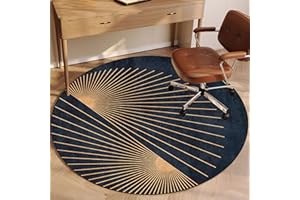 EYZO Alfombrilla para Silla de Oficina Gaming Protector de Suelo, Alfombras Gaming Oficina Suelo, Alfombras para Sillas de Ruedas, Chair Mat Alfombra Silla Gaming Oficina, Alfombra Redonda de 80 cm
