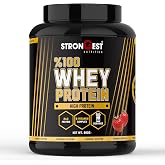STRONGEST Whey Protein 960 Gr 32 Servis Aromalı%100 Whey Protein Tozu (960, &Ccedil;ilek)
