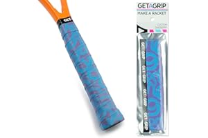 GET A GRIP - Custom Tennis Racket Grip Tape - Anti-Slip/Quick-Drying Tennis Overgrips - Precut Badminton Racket Grip with Finishing Tape - Squash Racket Grip Tapes