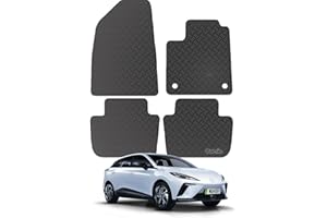Carsio Rubber Car Mats For MG MG4 EV 2022+ Onwards Tailored Fit Floor Mat Set Complete Accessory Black Custom Fitted - All Weather & Heavy Duty, Anti-Slip Backing with Clips