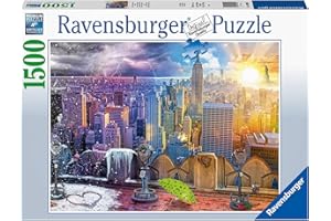 RAVENSBURGER VERLAG Ravensburger Puzzle 16008 Ravensburger Nowy Jork W Lecie I Zimie 1500 Elementów Puzzle Dla Dorosłych (16008) Unikalne Elementy, Technologia Softclick - Klocki Pasują Idealnie