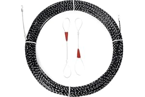 IRSCorp Kit d'extracteur de câble électrique en PET - 4,3 mm - 30 m - Pour le mur - Enfile-câble