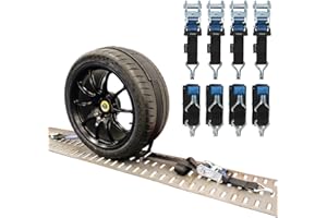 TENSYS 4 Pack - 50mm x 3.5m Black Overwheel Lashing Strap - Fitted with a black gripper sleeve and Claw Hook