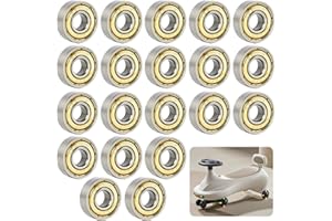 VXIWSCY Lot de 20 Roulements à Billes 608 ZZ, Double Blindage en Métal, Dimensions 8x22x7 mm, Haute Performance pour Skateboard, Roller, Longboard, Waveboard et Scooters