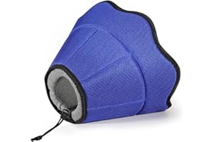 VavoPaw Collare Protettivo e Cono per Cani, Regolabile Morbido per Animali, Elisabettiano Traspirante Dopo Interventi Chirurgici, L, Blu+Grigio