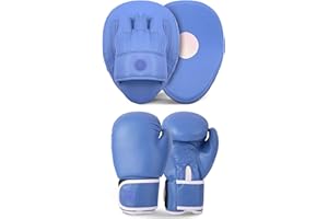 Lions Boxing Set Focus Pads and Gloves Mitts Punch Bag MMA Training Hook & Jab, Men Women Adult Kids Unisex Sparring Martial Arts Karate Fitness Exercise Sets