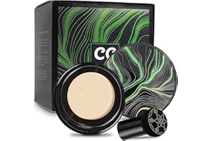 VISVIC Mushroom Head Air Cushion CC Cream, Oil Control Moisturizing Concealer, Nude Matte Concealer BB Cream Makeup Base Long Lasting with Mushroom Makeup Sponge (Ivory)