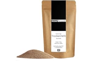 ‎MÜMA´S allerFeinst! - Hefe - feinkörnige Premium Trockenhefe Backhefe Germ Yeast für z.B. Ciabatta, Pizzateig, Kuchen, Gebäck, uvm (150g)