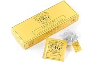 TWG Tea | Follow Me Tea | Tè Verde | Ginseng & Ananas | 15 Bustine di Tè in Cotone Cucite a Mano | Set Regalo