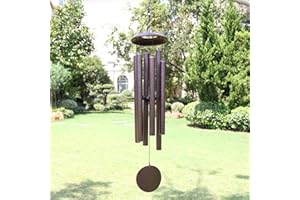 ASTARIN Wind Chimes Outdoor Deep Tone,45 in Memorial Wind Chimes Large with 6 Heavy Tubes,Amazing Grace Wind Chimes Outdoor for Garden Hanging Decor,Sympathy Gifts,Bronze