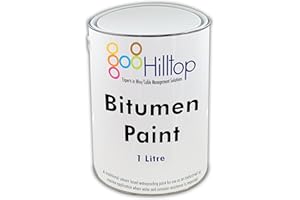 HILLTOP PRODUCTS LTD Trade Quality Waterproof Black Bitumen Paint Protection Seal Repair (1 Litre Tin, 1 x 1 Litre)