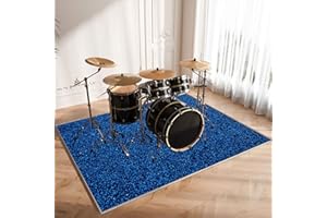 CDVR Alfombras Acusticas Alfombra Bateria Electronica Alfombra para Bateria Acustica Alfombras De Batería Acústico Tambor Alfombrillas Insonorizada Antideslizantes - 200 x 160 cm - Azul