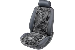 ‎WALSER Walser Lammfell Sitzauflage Cosmo, 100% Lammfell Autositz Sitzauflage, Sitzauflage Lammfell, Sitzauflagen Auto Lammfell, Sitzschoner Lammfell, Autositzauflage Lammfell, Schonbezug Fell schwarz