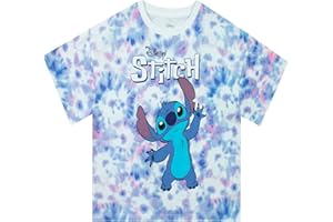 Disney Lilo et Stitch T-Shirt | Stitch Vêtements Tie Dye pour Enfants | Cadeaux Officiels Lilo & Stitch pour Filles