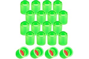 cyclingcolors 20x Tapas Tapones de Válvula de Rueda Neumáticos Coche Moto Bicicleta Schrader, Verde