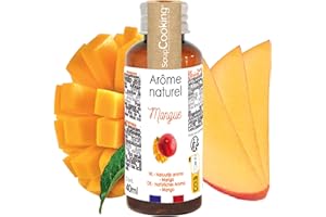 ScrapCooking - Arôme Naturel Liquide de Mangue 40ml - Arôme pour Pâtisserie, Yaourts, Gâteaux, Cheesecakes, Biscuits, Cakes, Mousses, Glaces, Smoothies - 4391