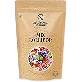 Organic Nature Mix Lolipop Big Size Fruits Flavour Lolipop | Flavour Candies Lolipop | loli pop Candy (Pack of 200 Gram)…