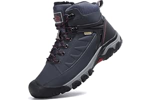 AX BOXING Scarpe Uomo Invernali Caldo Fodera Stivali Antiscivolo Scarponcini Uomo Invernali Scarpe Trekking Stivaletti Taglia 41-46 EU