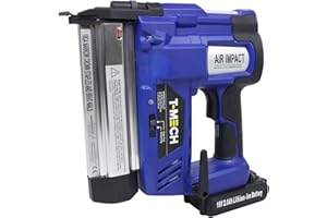 T-MECH Pistola Sparachiodi Graffettatrice Pneumatica 2 in 1 18V Senza Fili con Batteria Lunga Durata