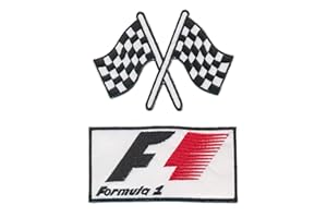 RACING CLASSICS F1 Formel 1 Rennflaggen Patches 2 Stück Set Racing Motorsport Rennsport